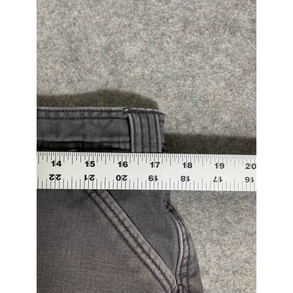 Coleman Mens 34x28 Flannel Lined Work Pants Charcoal‎ Gray Buffalo Plaid Canvas - Picture 8 of 11